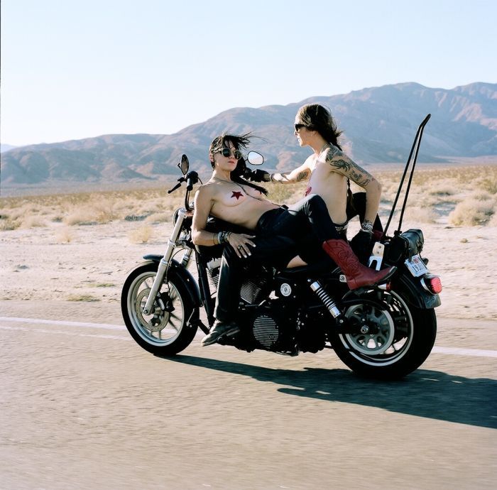 Girls on a motorcycle in Hefei