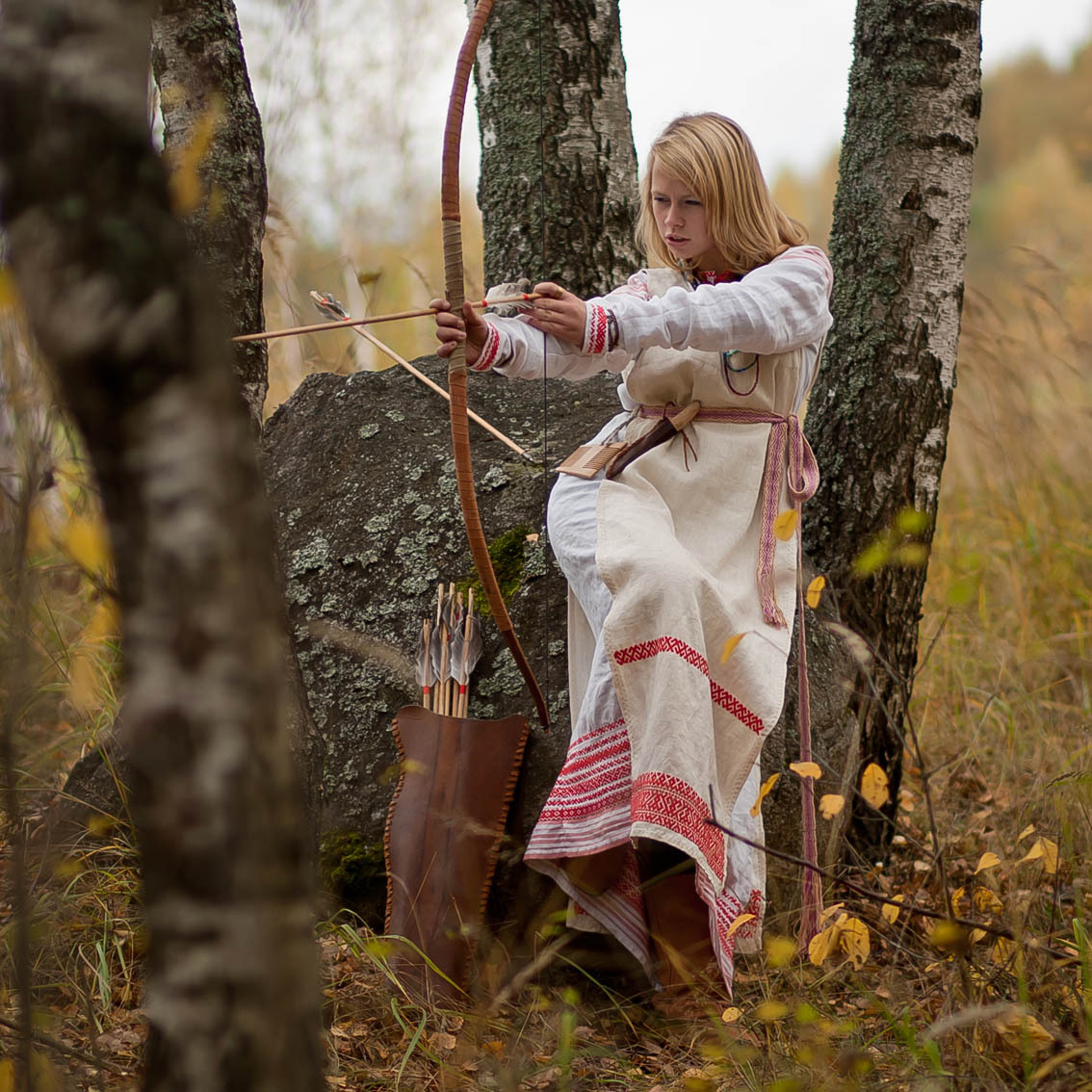 Sexy photo Girls in Slavic costumes in Hefei